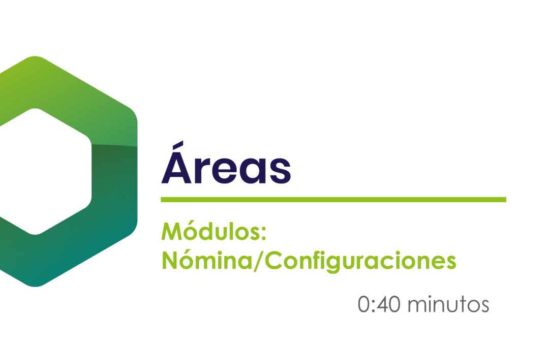 ¿Cómo crear áreas?