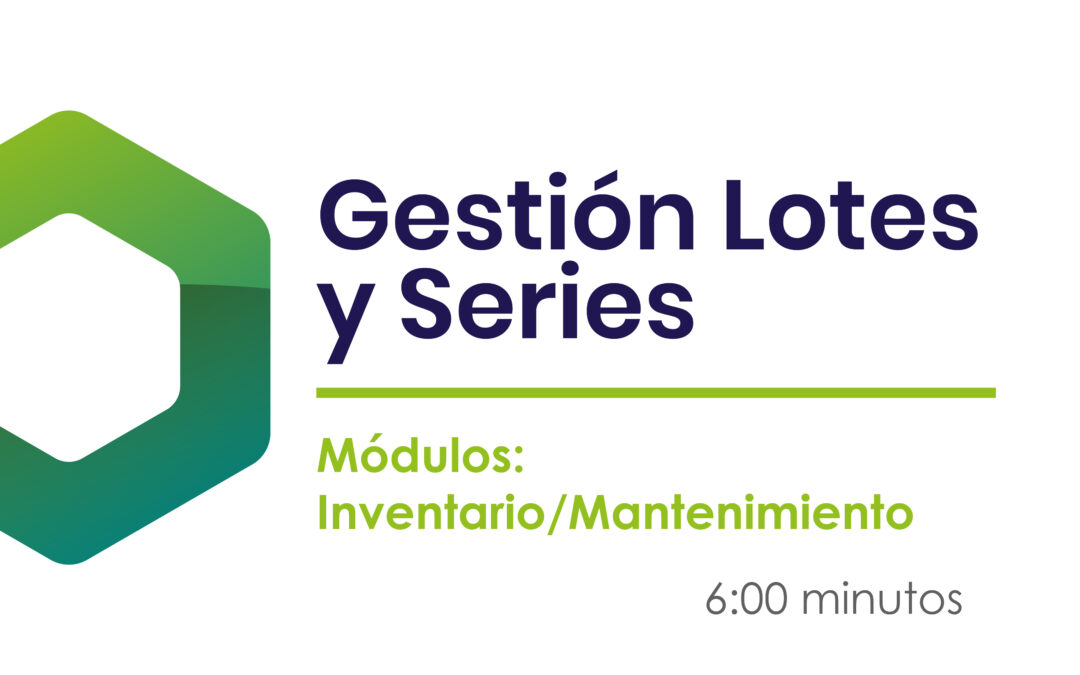 ¿Cómo configurar series y lotes?