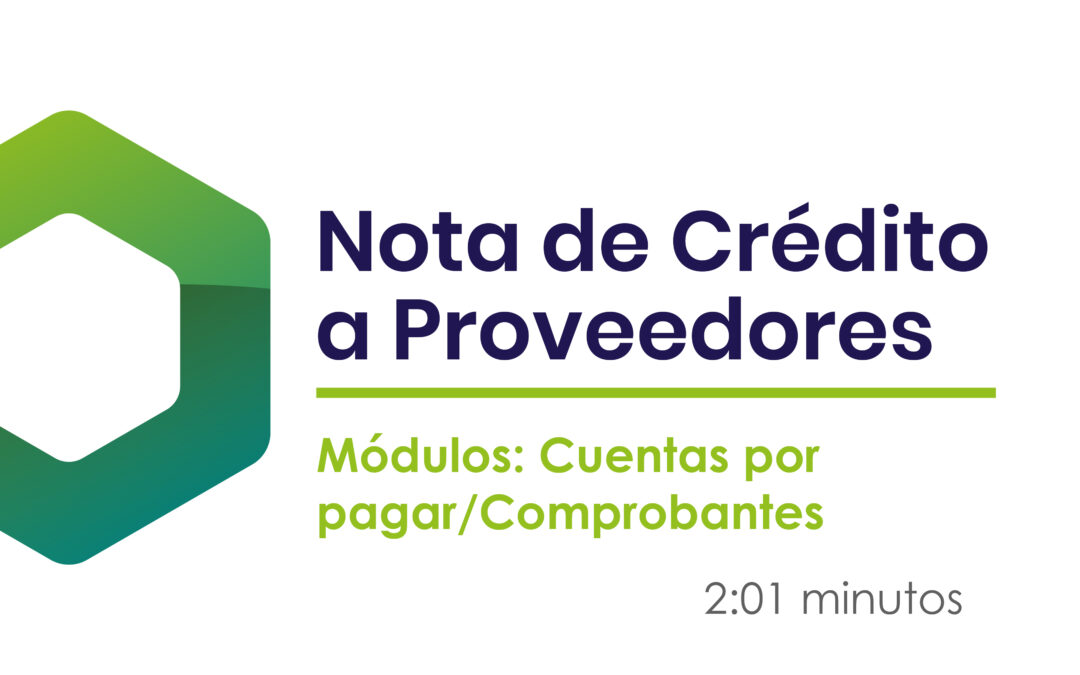 ¿Cómo aplicar nota de crédito a proveedores?